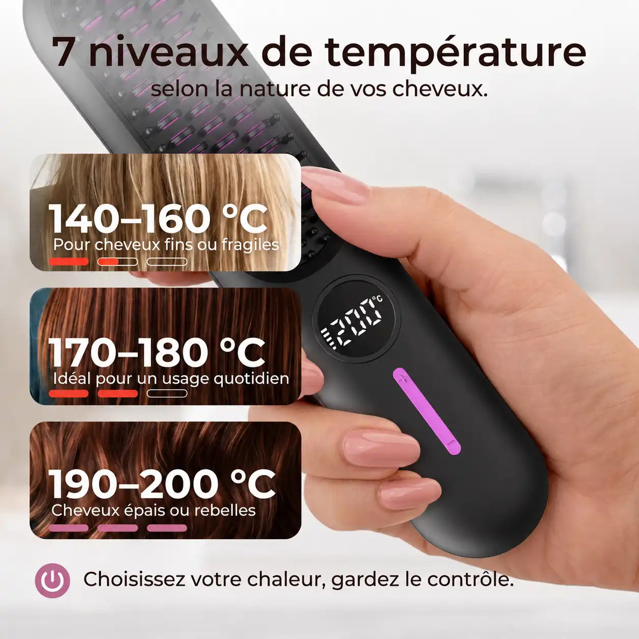 Brosse Lissante Portable Premium