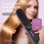 Cheveux lisses et brillants après coiffage