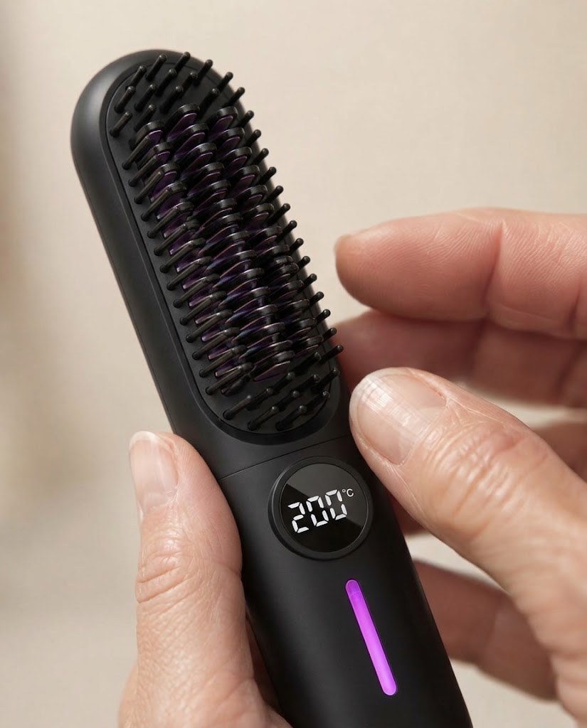 Gros plan des picots de la brosse